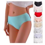 GITGRNTH Seamless Panties for Women Invisible No Show Laser Cut Ice Silk Panty for Women - 4 PCS -Multicolored (XL, Multicolor 4 PCS)