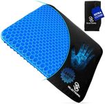 SelectSoma Large Gel Seat Cushion for Desk Chair - Pressure Relief for Back, Sciatica, Coccyx, and Tailbone Pain While Long Sitting – Wheelchair Cushion - Chair Pad for Cars and Trucks