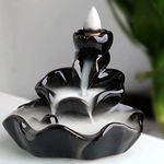 YYW Waterfall Backflow Incense Holder, Ceramic Home Incense Burner with 20PCs Backflow Incense Cone