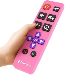 Roku Replacement TV Remote Compatible with Roku TV's ONLY (Pink) Big Button TV Remote Control, Simple and Easy to Use, NOT Compatible with Roku Stick or Box (2xAAA Batteries not Included)