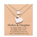 Aunis Mum Gifts from Daughter Mother and Daughter Necklace Mother Daughter Gifts from Mum Heart Matching Jewelry Gifts for Mum from Daughter