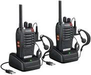 Proster Rechargeable Walkie Talkies 1 Pair, 16 Channel Long Range Two Way Radios with USB Charger Earpiece Mic, Handheld Walky Talky Transceiver 2 Pack