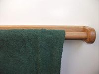 Handmade, Solid Oak Towel Rail, Rack - Bathroom or Kitchen, 350-650mm