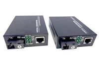 Elfcam® - Fibre Ethernet converter equipped with 1.25G SFP (Mini-GBIC) with Fibre Optic SC Single-mode Ports, up to a distance of 20 km (2 x 1 RJ45 port)