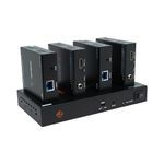 J-Tech Digital ProAV 1X4 HDMI Extender HDMI Amplifier HDMI Splitter over Ethernet Cable with Bi-Direction IR and EDID Functions (1x4)