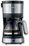 SEVERIN Compact Coffee Machine, Aromatic Coffee with Coffee Maker for up to 4 Cups, Filter Coffee Machine with Permanent Swivel Filter, Stainless Steel/Black, KA 4808, Black