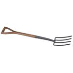 Draper DRA14304 Carbon Steel Border Fork with Ash Handle