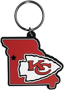 Siskiyou Unisex San Francisco 49ers Home State Flexi Key Chain FHPK075-P, Unisex, Kansas City Chiefs Home State Flexi Key Chain, FHPK045, Red, Standard