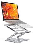 Adjustable Laptop Stand, Ergonomic Laptop Riser Heat Vent Computer Stand for Desk, Foldable Portable Tablet Notebook Holder Compatible with MacBook Pro/Air, Surface, Lenovo, Laptops (10-15.6'')