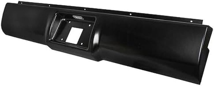 MOTORHOT Black Rear Bumper Roll Pan w/License LED Light Compatible with 1988-98 Chevrolet GMC C1500/K2500 Silverado