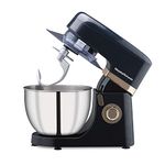 Morphy Richards Melange 800W Stand Mixer | Multi purpose functioning - Mixing, Beating, Kneading, Whisking| 8-Speed Level|Attachments-Dough Hook, Whisk, Mixing beater|2-Yr Warranty by Brand| Navy Blue