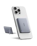 Baseus Mini MagSafe Powerbank 5000 mAh Qi2 Certified with Folding Stand, PD 20 W Magnetic Power Bank, USB C Wireless Power Bank, Compatible with iPhone 17/16/15/14/13/12/Pro/Pro Max Series, Grey