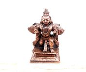 Copper Idols - by Searchers Paradise,7.5 cm, Copper Handmade Garuda 310 g, Patina Antique Finish, Pack of 1 Piece