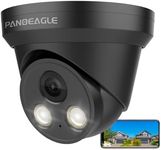 PANOEAGLE 5MP Full Color Security IP Turret PoE Camera Black with F1.0 Large Aperture,Human/Vehicle Detection,2.8mm Lens,Built-in Mic,98ft Color Night Vision,IP67 Waterproof