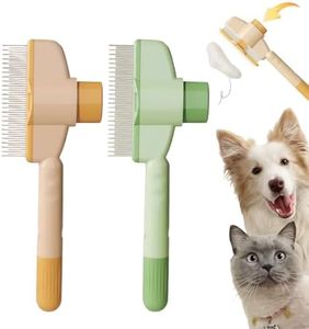 TemApex 2PCS Pet Comb for Dogs & Cats with Long & Short Stainless Steel Metal Teeth for Shedding and Tangles, Self-Cleaning Pet Comb for Dogs and Cats, Comfort and safety