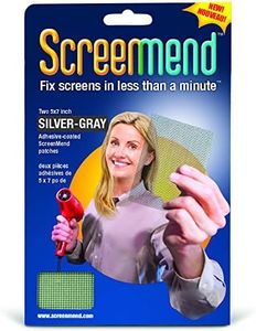 Window Screen Repair Kit - 5"x7" Patch Silver (2 Patches)