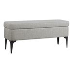 HomePop Large Modern Storage Bench|HomePop Home Décor|Bench with Storage for Living Room & Entryway - Sustainable Gray Woven