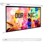 Duronic Projector Screen MPS100 /169 Manual Projection Screen 100” Pull Down Movie Screen 16:9 Ratio Ideal for Home Theatre Office Classroom