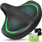 Twomaples Oversized Bike Seat - Bicycle Saddle Fit Hips Like Palms Bike Saddle Compatible with Peloton, Exercise or Road Bikes, Massage Embossing