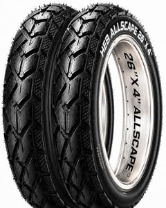 HEB ALLSCAPE 20x4 26x4 E-Bike Fat Tire - All Terrain, High-Performance 26inch Fat Tyre for MTB and Ebikes, Durable All-Terrain Directional Tread, 2X Thicker Than Stock Tires - 2 Tires