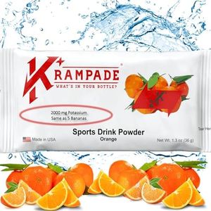 Krampade Original 2K - 2000 mg Potassium Electrolyte Powder Drink Mix | Cramp Relief - Hydration - Increased Performance | Orange - 20 Single Serving Packets