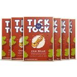 Tick Tock Chai Tea, Wellbeing Chai Relax Tea, Caffeine-Free Rooibos Chai Tea Bags with Cinnamon, Ginger, Cardamom & Vanilla, 6 x 20 Tea Bags (120 Teabags)