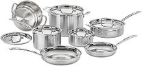 Cuisinart MultiClad Pro 12-Piece Stainless Steel Pots and Pans Set (MCP-12NCC)