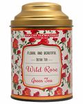 SAN-CHA Tea Boutique Wild Rose Green Tea, Rose Tea (1 Gram, 100+Cups), Real Rose Petals Blend, 100% Rainforest Alliance Certified, Immunity