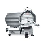 KWS Commercial 420W Electric Meat Slicer 12" Frozen Meat Deli Slicer Restaurant and Home Use Stainless Steel Blade [ETL, NSF Certified] (Teflon Blade, 12-Inch Blade)