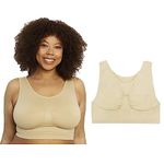 Outfigured Women Comfort Bra | Everyday Seamless Bra | Hook less, Soft, Non Padded Sleep Bra | Non Wired Bras for Women | Bralettes for Women Plus Size Nude