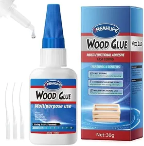 Super Glue for Wood, 30g Clear Wood Glue for Furniture Heavy Duty, Instant Adhesive for Crafts Repair Woodworking, Garden, DIY, Waterproof, Heat Resistant Tacky Adhesive