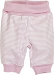 Schnizler Unisex Baby, Baby-pump pants interlock striped Sweatpants , Pink (White/Light-Pink), 68