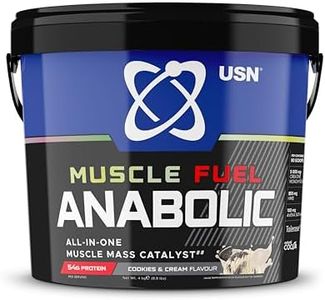 USN Muscle Fuel Anabolic Cookies et Crème Tout-en-un Shake de Protéines en Poudre (4kg) : Poudre protéinée anabolique pour la prise de muscle - Nouvelle formule améliorée.