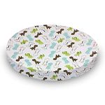 SheetWorld 100% Cotton Jersey Round Crib Sheet, Baby Dinosaurs, 42 x 42, Made In USA