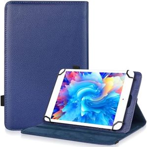 UrbanX 7"-8" Inch Universal Tablet Case, Protective Cover Stand Folio Case for Maxwest Nitro Phablet 71 7 8 Inch, with 360 Degree Rotatable Kickstand, Multiple Viewing Angles and Stylus Holder