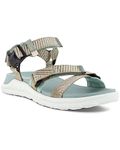 ECCO Women's Exowrap W 3s tex Sandal, Sage Beige Ice Flower, 5 UK