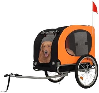 Dog Bike Trailer, 88LBS Dog Cart for Bicycle, Pet Cart Bicycle Carrier for Small and Medium Pets,Easy Folding Cart Frame, Quick Release Wheel, Universal Bicycle Coupler, Washable Non-Slip Lining