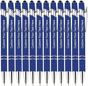 KOLOWKO Personalized 2-in-1 Ballpoint Pen & Stylus - Custom Text/Name/Message - Bulk Order Up to 1000 Pens for Business, Graduation, Anniversary
