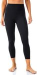 Lavento Women's All Day Soft Yoga Leggings High-Rise 23" - No Front Seam Workout Active Legging for Woman (Black, 6)