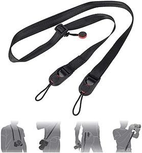 KouPoTop Quick Release DSLR Nylon Camera Sling Shoulder Strap Adjustable Compatible with Video Camcorder, Binoculars and Nikon/Canon/Sony/Pentax/Minolta/Panasonic/Olympus/Kodak/SLR/Digital Cameras