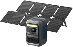 Anker SOLIX C300 Portable Power Station and 60W Solar Panel, Outdoor 288Wh LiFePO4 Battery, 300W (600W Surge) Solar Generator, 140W Two-Way Fast Charging, for Camping, Traveling, and Emergencies