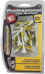 Pride Performance Professional Tee System Plastic Golf Tees (30 Count) , Yellow, 2-3/4 Inch