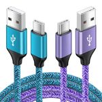 USB C Samsung Phone Charger Cable Fast Charge, 2Pack 6FT Type C Fast Charging Cable Lead Nylon for Samsung Galaxy A15 A55 A14 A34 A54 A13 A33 A52s A53 A05s S24 S23 Ultra S22 S21 S20 FE, Pixel 7a 8 Pro