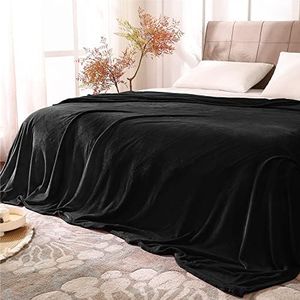 BEDELITE Fleece Blankets King Size Black Throw Blankets for Bed & Couch,Plush Cozy Fuzzy Blanket, Super Soft & Warm Blankets for Winter