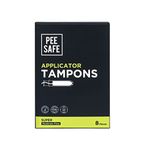 Pee Safe Applicator Tampons For Medium Flow 8 Pieces | Easy to use | Leak Proof | Ultra Soft & Comfortable | Highly Absorbent | BPA Free | FDA Approved