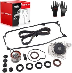 YA-MAYPAY Engine Timing Belt Kit with Water Pump Compatible with Honda 2001-2005 Civic DX,LX,EX,HX,GX,1668cc,1700cc 1.7L. Replace part number# 14400-PMM-A02, 14520-PLC-335