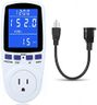 Upgraded Watt Meter Power Meter Plug Home Electricity Usage Monitor, Electrical Usage Monitor Consumption, Energy Voltage Amps Kill Meter with Backlight, Overload Protection, 7 Modes Display-With Cord