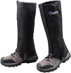 Azarxis Hiking Gaiters for Outdoor Camping Running Walking Backpacking Women Men Ankle Leg Guard Boot Legging Cover Snow Breathable Lightweight Waterproof Durable Wrap Mountain Hunting (Black, L)