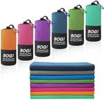 BOGI Microfiber Travel Sports Towel-Quick Dry Towel, Soft Lightweight Microfiber Camping Towel Absorbent Compact Travel Towel for Camping Gym Yoga Swimming Backpacking (XL:72''x32''+16''x16''-Purple)