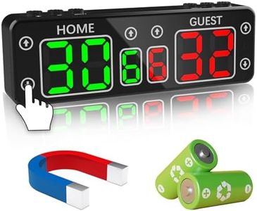 GAN XIN Cornhole Scoreboard,Battery Powered Ping Pong Score Keeper with Touchscreen Button&Top Button,LED Digital Electronic Scoreboard with Buzzer,Shuffleboard/Indoor Games & Sports(Black)